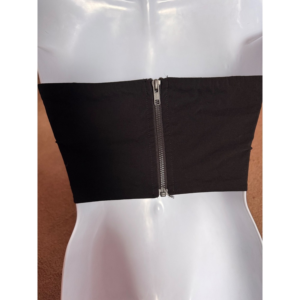Akira Black Rhinestone Skull Handkerchief Tube‎ Top Strapless Goth alterntive - Picture 5 of 7